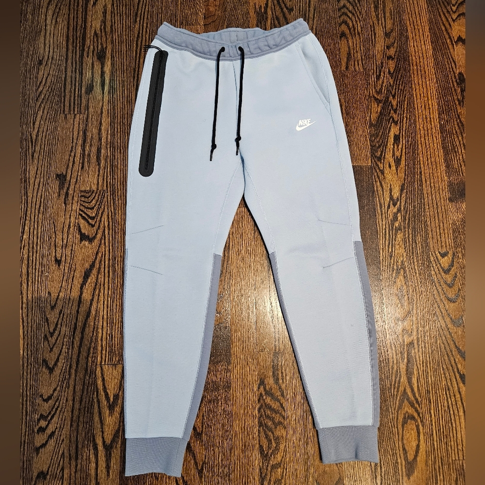 Nike Pale Blue Track Joggers with Black Accents
